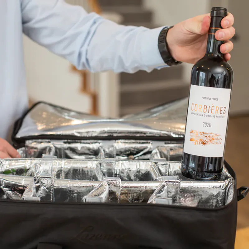 Lazenne vinkoffert/kjølebag - 12 flasker 