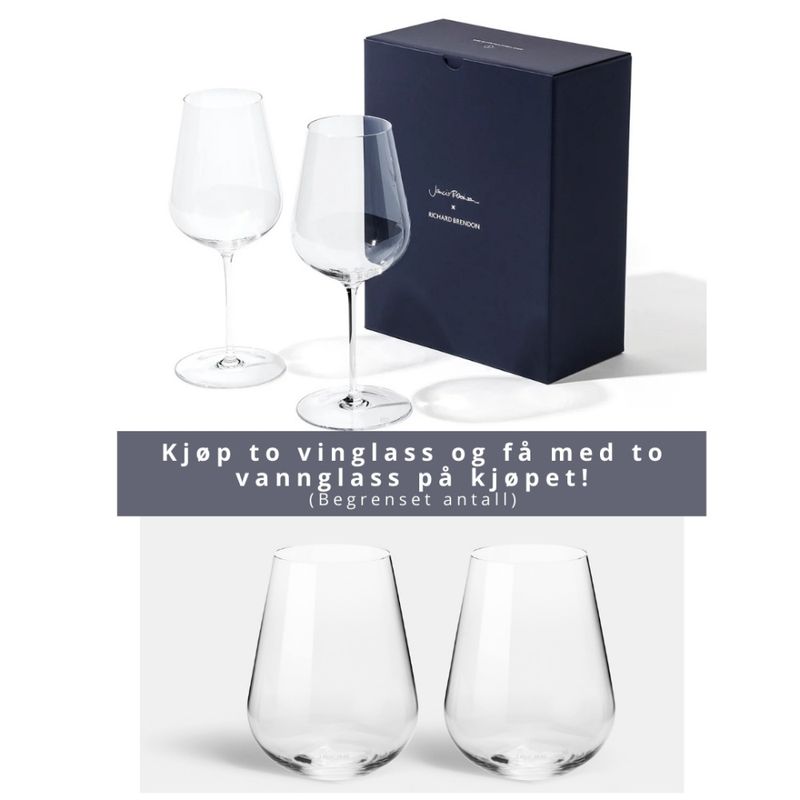 Jancis Robinson vinglass ink. Jancis Robinson vannglass 2-pk